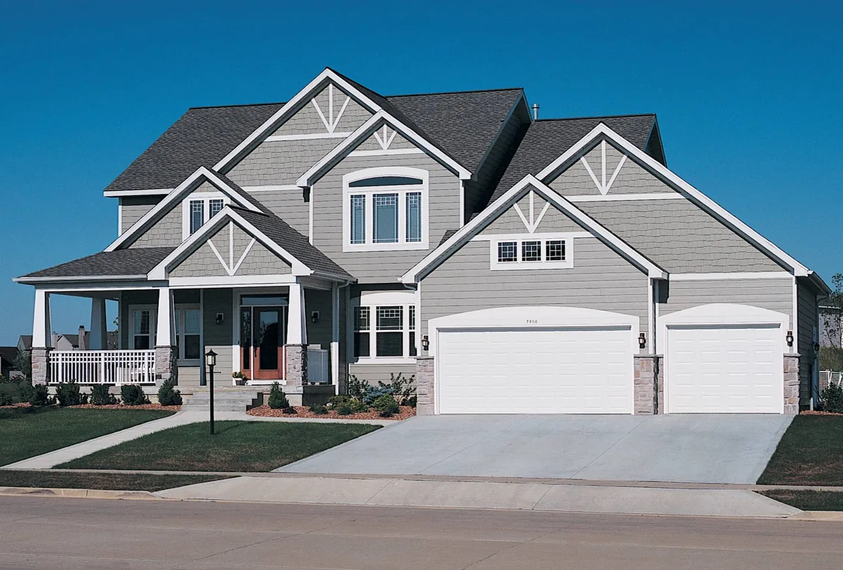 Georgia home with a two-car garage door
